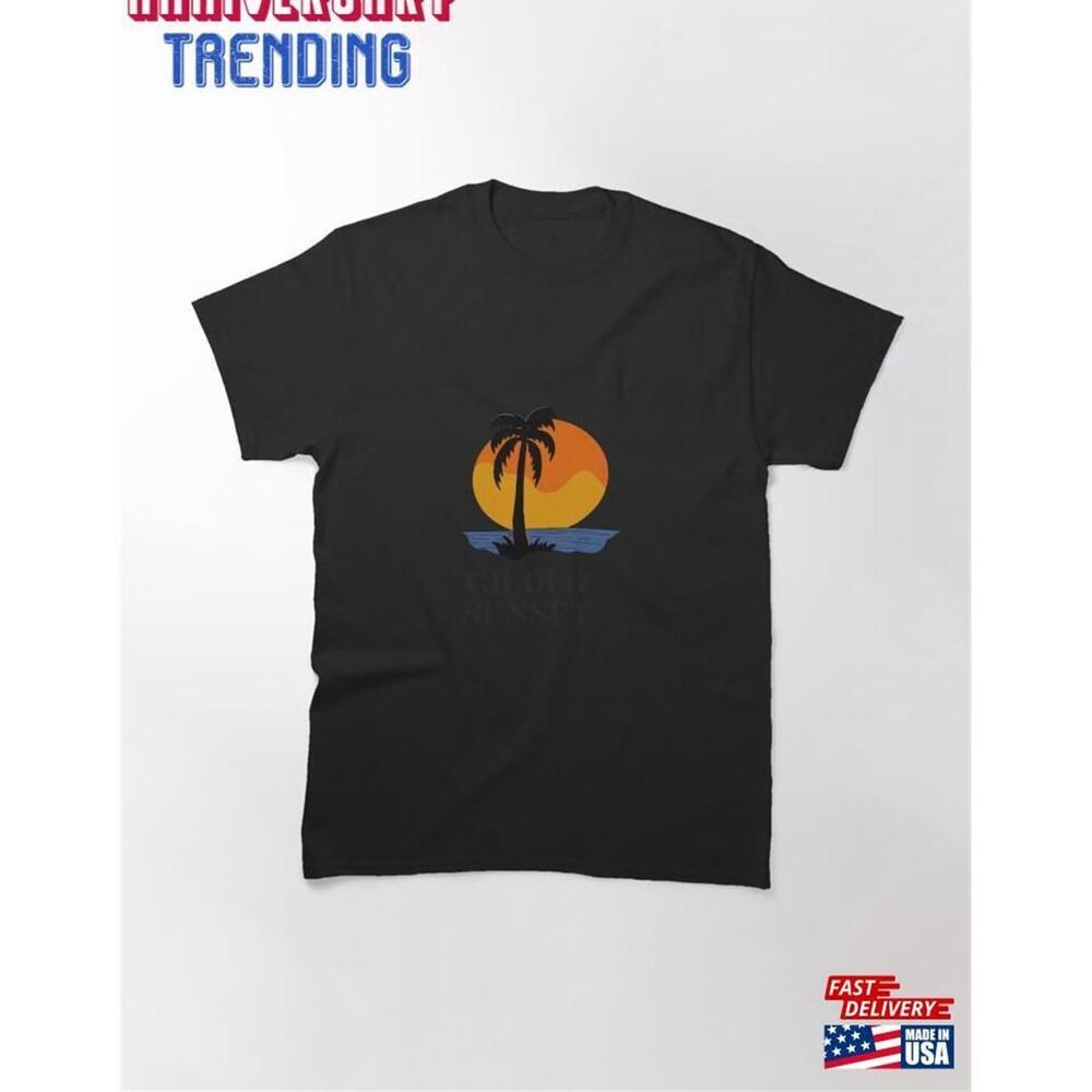 Gilded Sunset Typography Wear The Positive Glow Classic Tshirt - Picture 1 of 4
